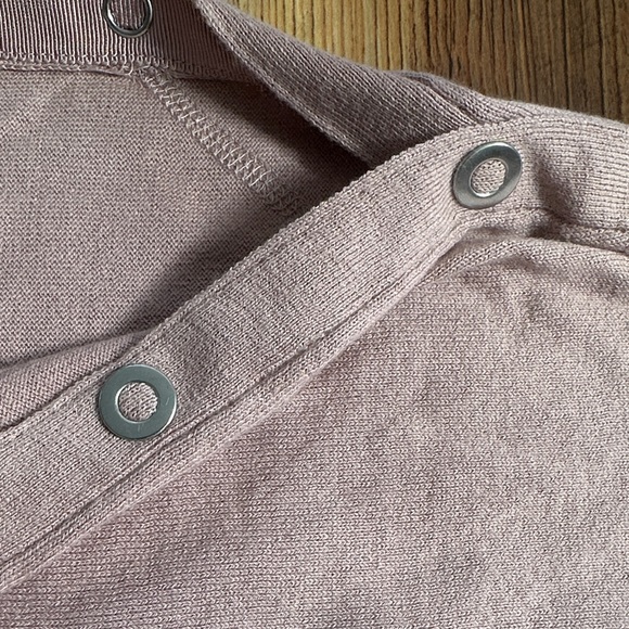 AllSaints Dusty Pink Button-Shoulder Sweater XS - Picture 3 of 5